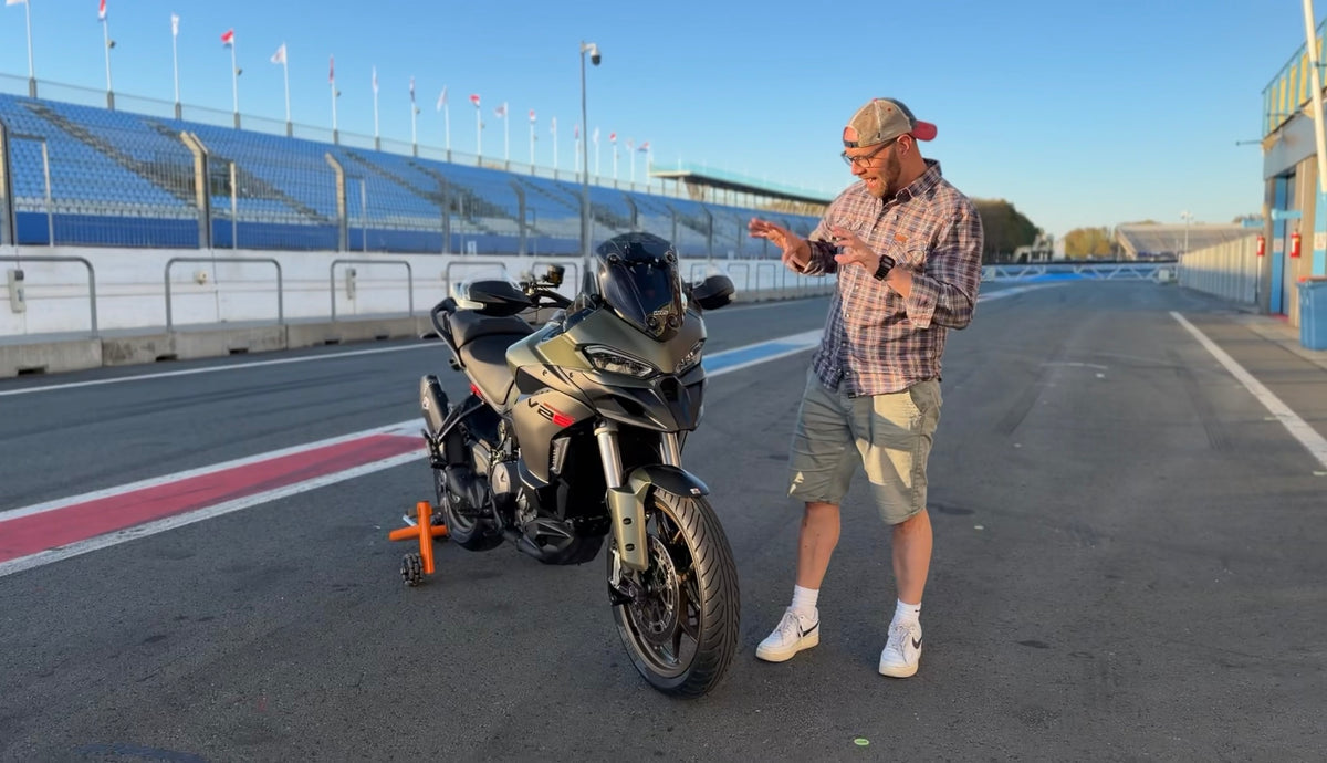 Peter + Ducati Multistrada V2S on track (MTTV hero)
